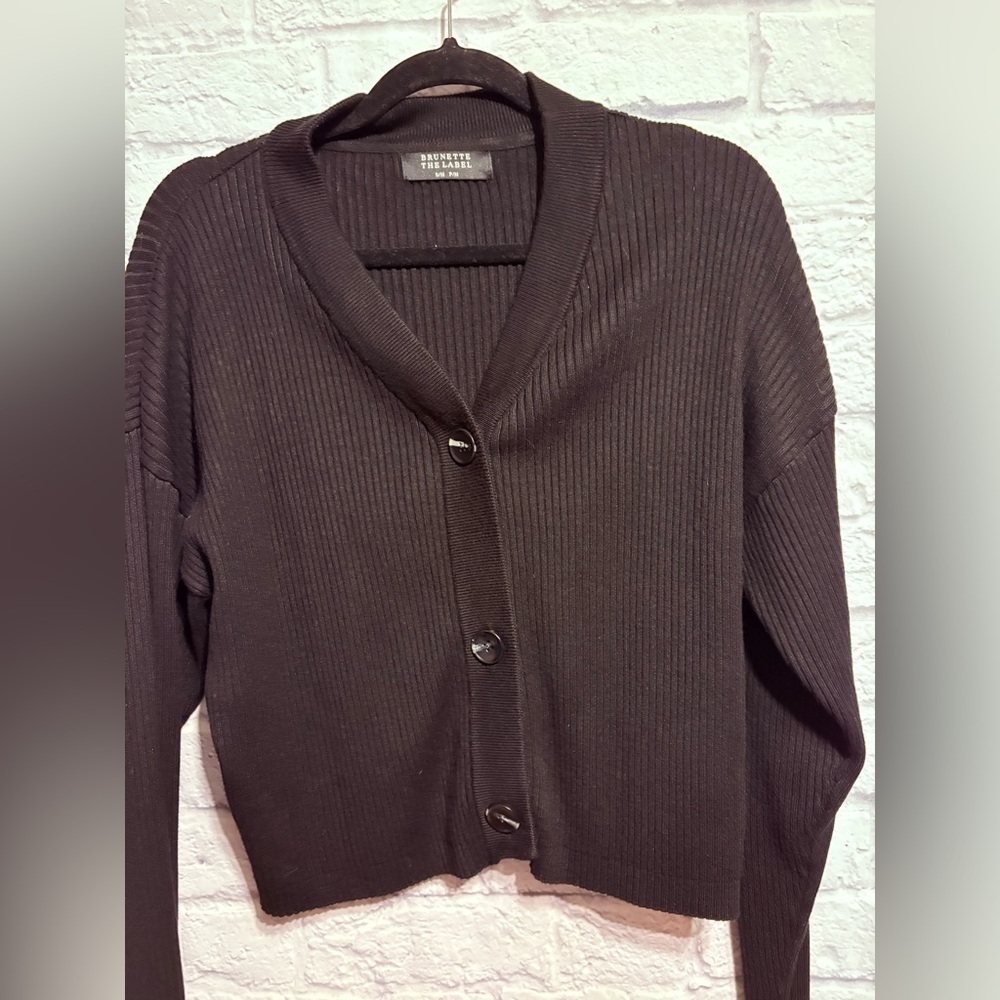Brunette the Label Ribbed Cardigan S/M - Picture 5 of 11